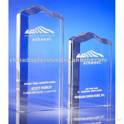 Free Standing Wavy Top Acrylic Awards